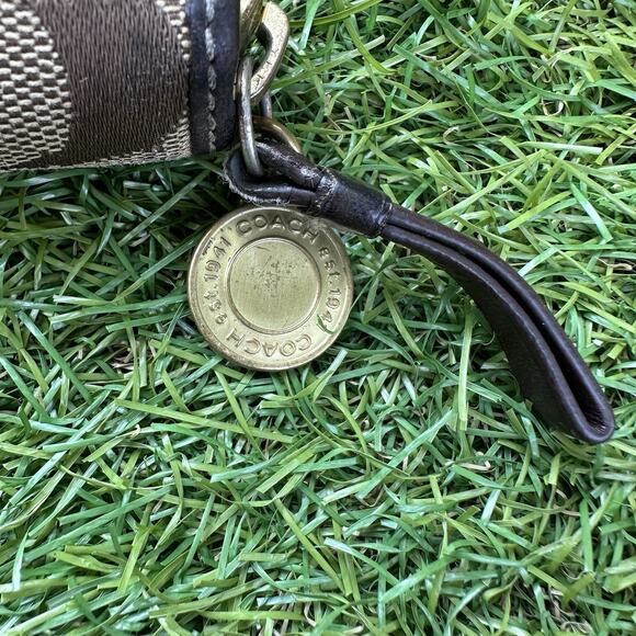 Coach‎ Brown Signature Lurex Stripe Legacy Accordion Zipper Wallet F0742-40753 - Picture 3 of 10